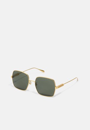 RECTANGULAR/SQUARED UNISEX - Lunettes de soleil - gold-coloured/grey