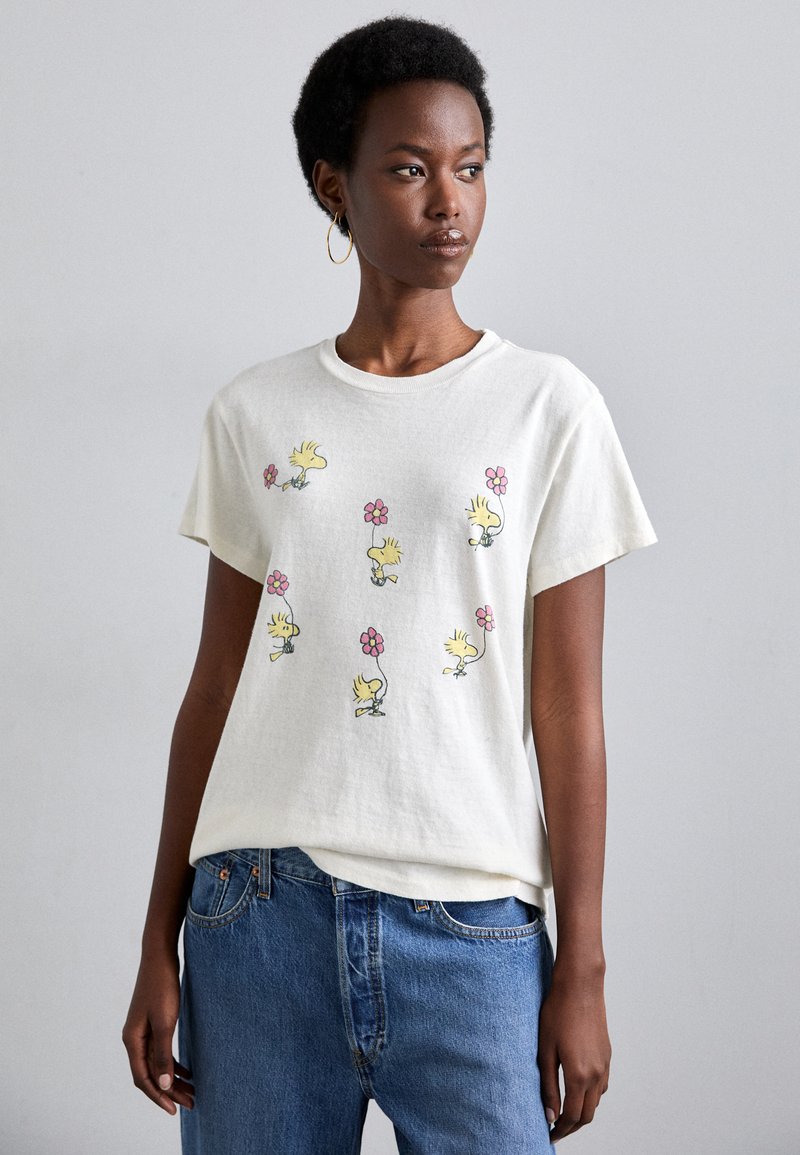 RE/DONE 70S LOOSE TEE WOODSTOCK - Print T-shirt - vintage white