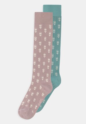 FLOWERS 2 PACK - Knee high socks - pink