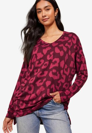 Friends Like These V NECK - Top s dlouhým rukávem - red animal
