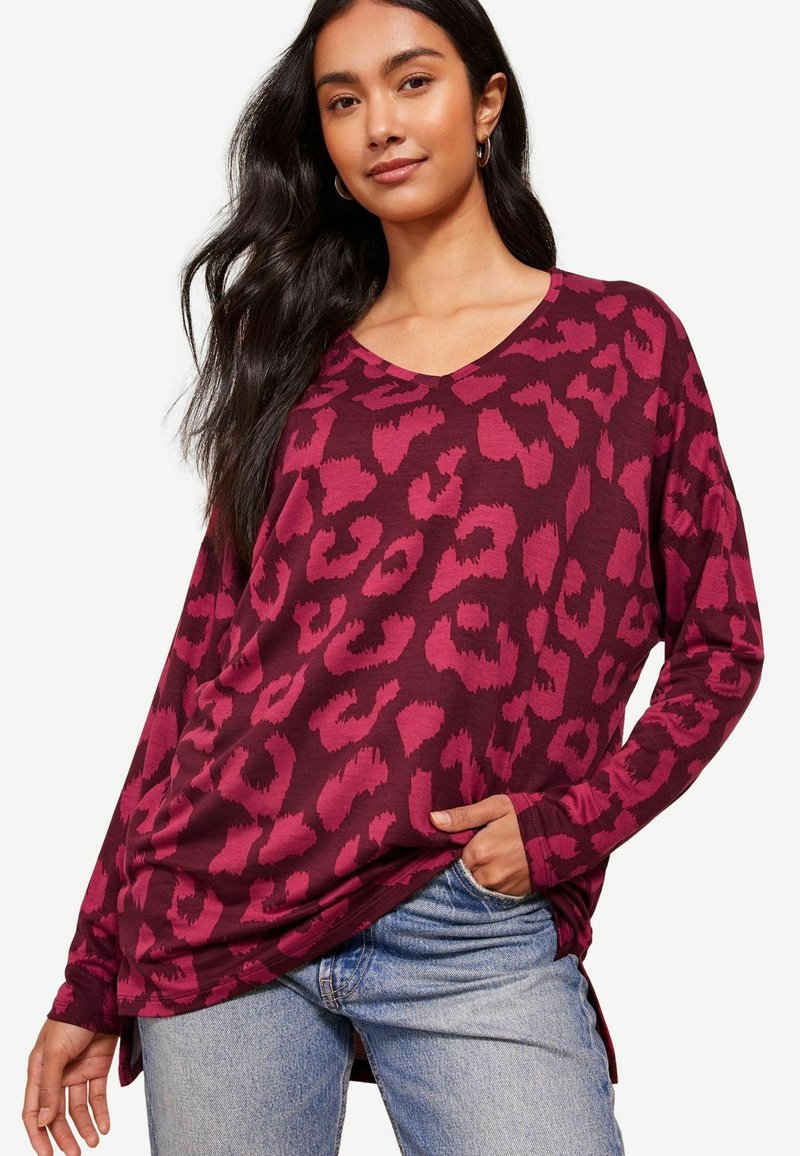 Friends Like These V NECK - Hosszú ujjú felső - red animal