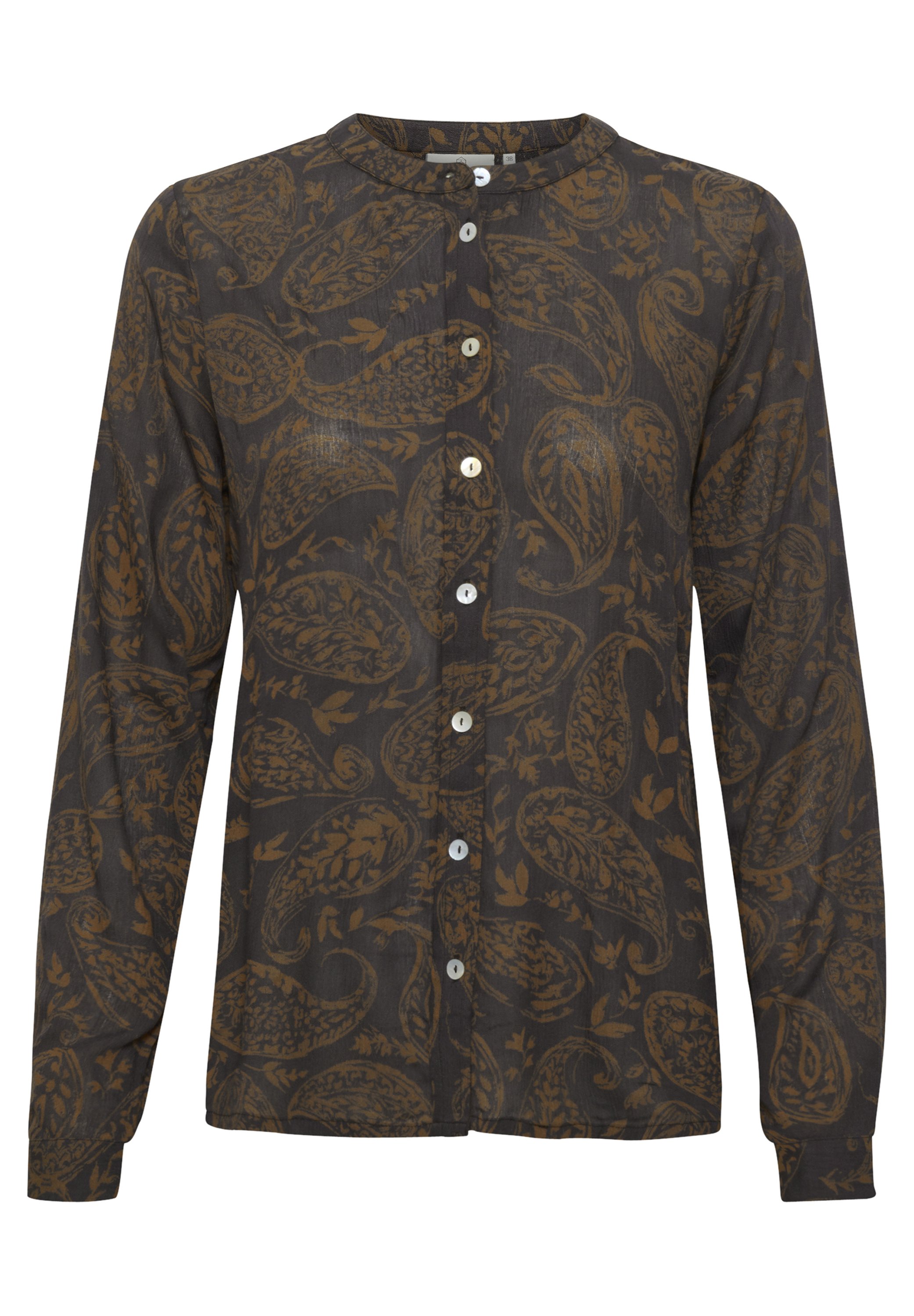 Kaffe KAJADEN - Overhemdblouse - java cocoa cremé paisley/bruin - Zalando.nl