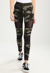 Urban Classics - TECH - Legging - wood/black Miniatuurafbeelding 1