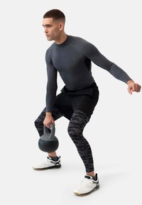 Danish Endurance COMPRESSION 2-PACK - Langarmshirt - black grey