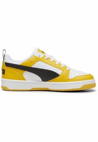 Puma REBOUND V6 UNISEX  - Sneakers basse - yellow sizzle/black/white