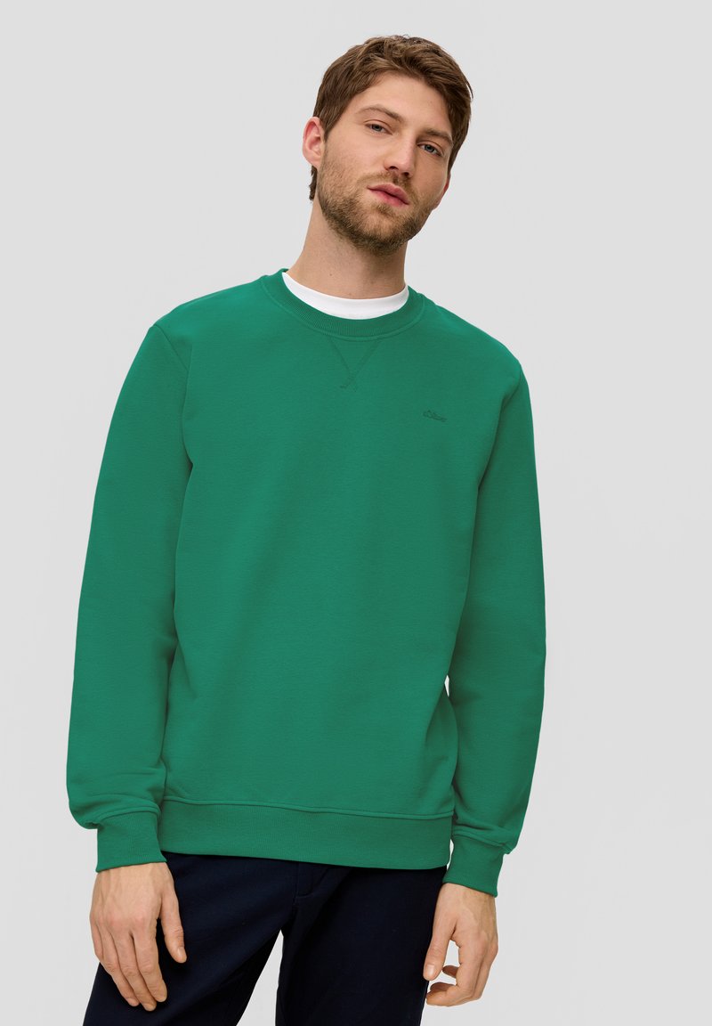 s.Oliver MIT LOGO-DETAIL - Sweater - smaragd