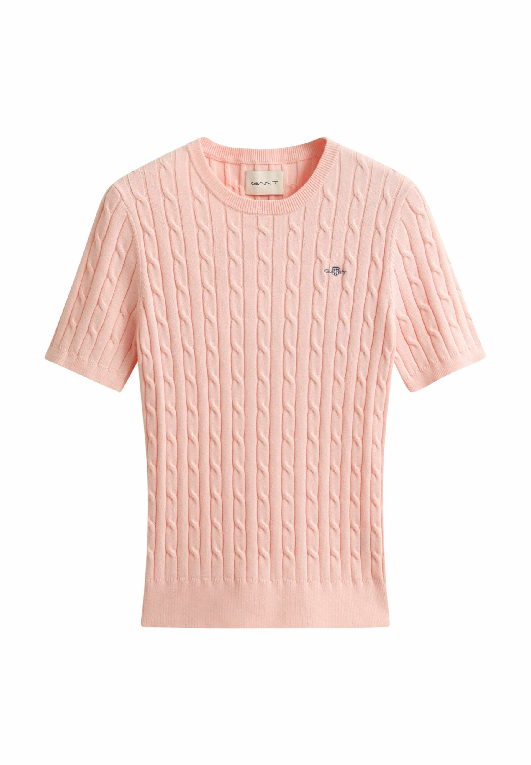 GANT STRETCH CABLE - Triko s potiskem - apricot pink