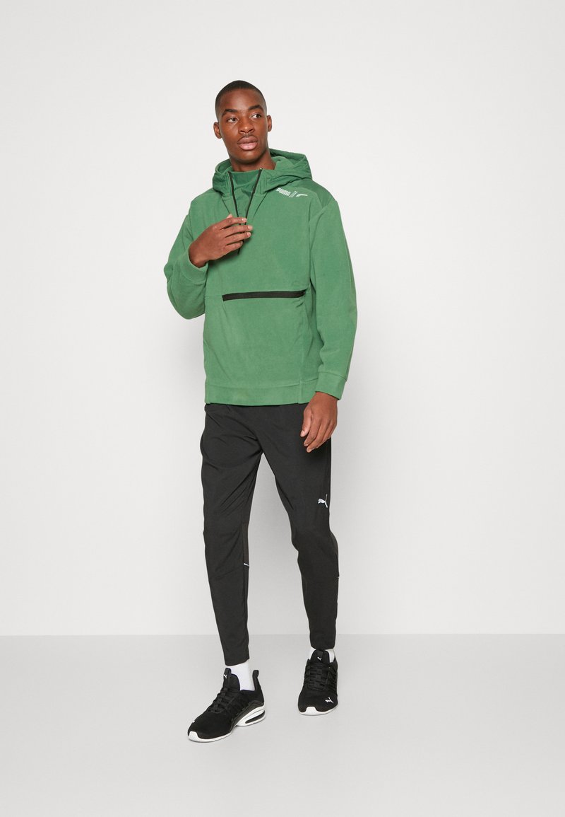 Puma HALF ZIP - Jersey con capucha - deep forest