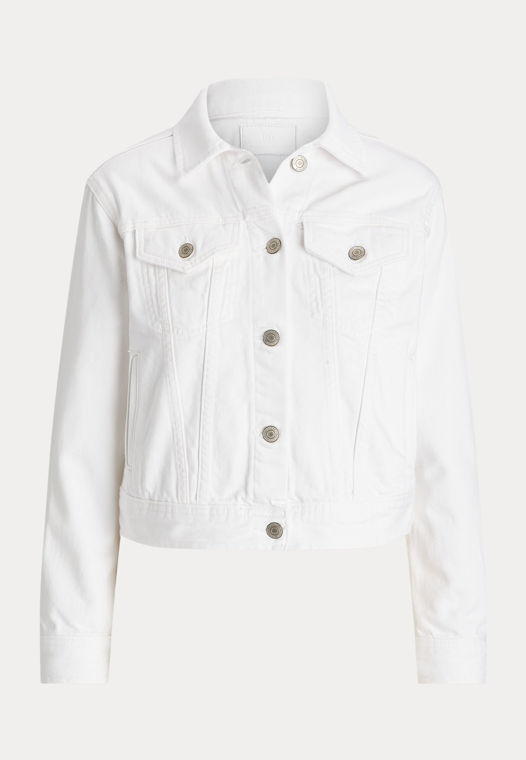 Lauren Ralph Lauren DENIM TRUCKER JACKET - Denim jacket - white