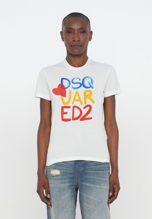 JUST RIGHT TEE - Print T-shirt - white