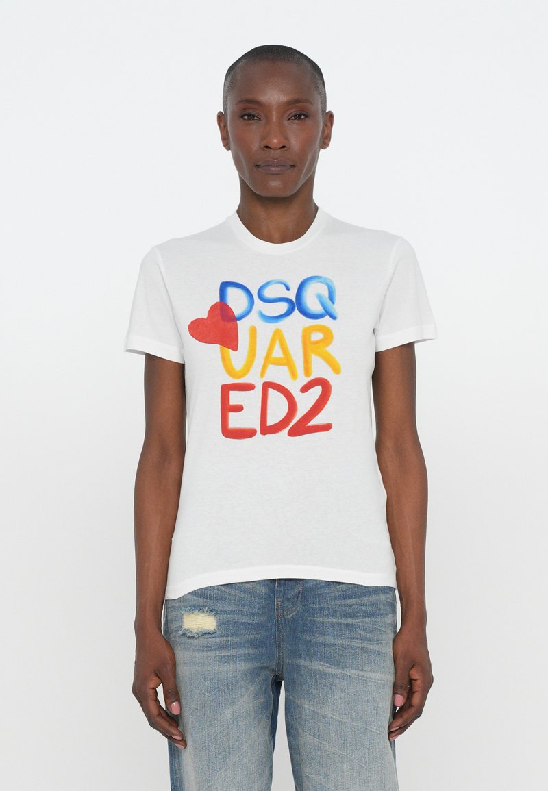 Dsquared2 JUST RIGHT TEE - T-shirt con stampa - white