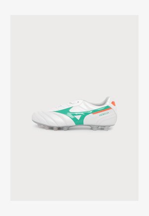 Mizuno MORELIA II ELITE UNISEX - Μπότες ποδοσφαίρου για σταθερό έδαφος - white/arcadia/lava orange