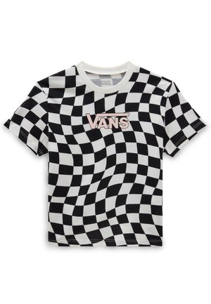 WARPED CHECK CREW - T-Shirt print - black marshmallow