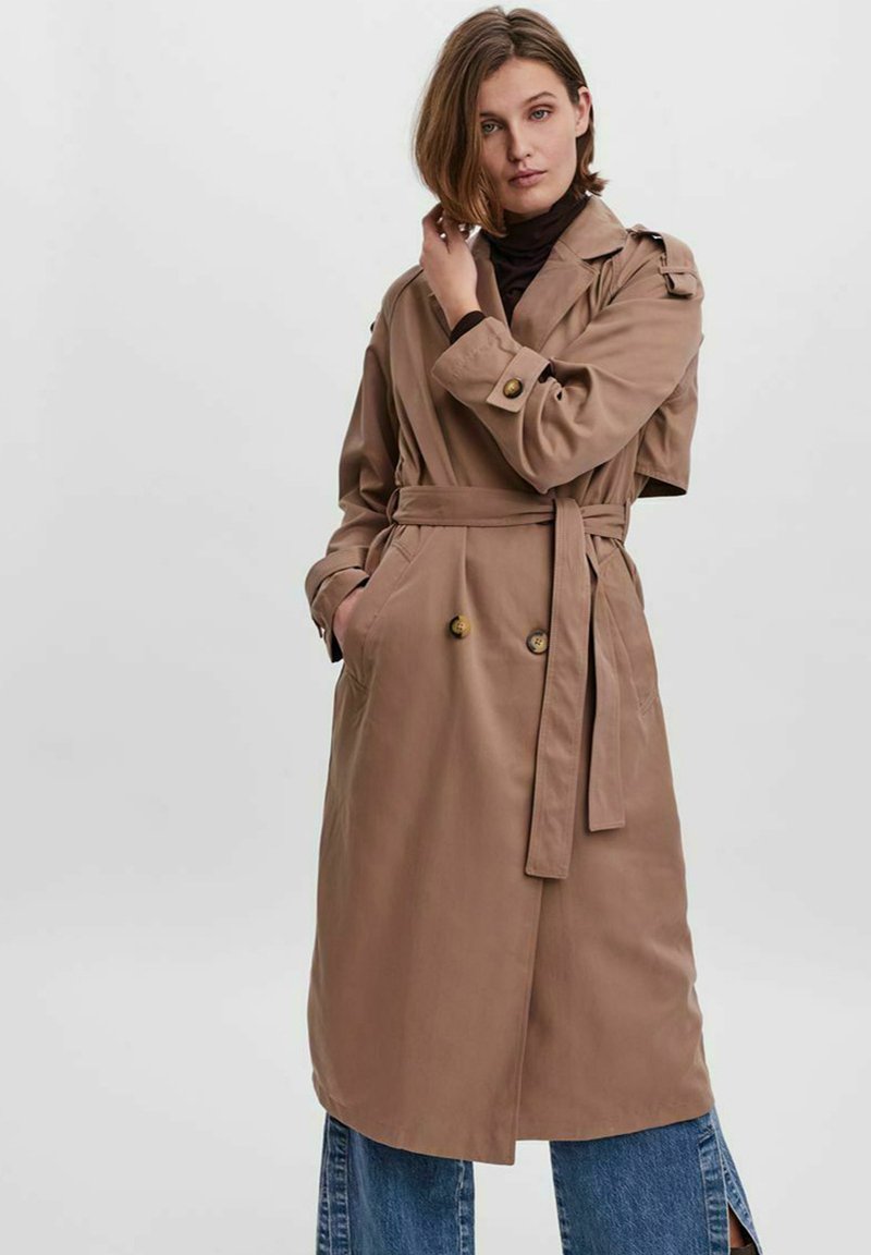 Damen Parkas | Vero Moda Trenchcoat portabella/braun - GG28831 Damen Parkas | Vero Moda Trenchcoat portabella/braun - GG28831