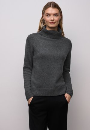 SOFTER ROLLKRAGENPULLOVER - Pullover - grau
