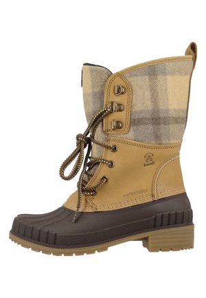 Winter boots - tan plaid