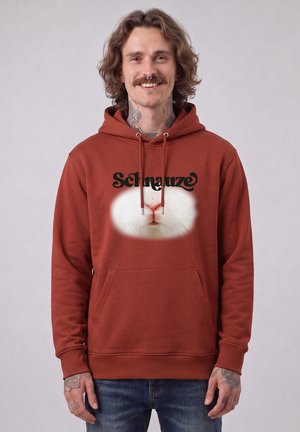 watapparel, SCHNAUZE UNISEX - Kapuzenpullover - earthy red