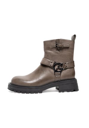 Enkellaarsjes met plateauzool - grey