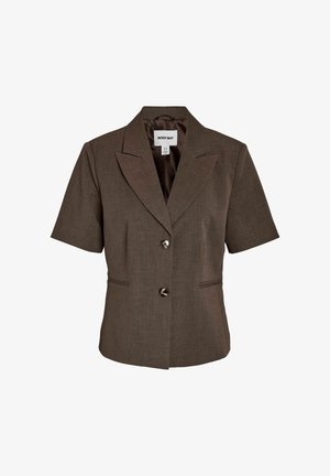 Noisy May, BLAZER NMMONNA SHORT SLEEVES - Blazer - chocolate brown