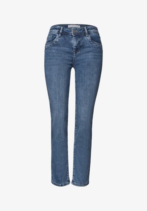 Street One, MID WAIST STRAIGHT LEG JEANS IM SLIM FIT - Vaqueros slim fit - medium blue soft washed