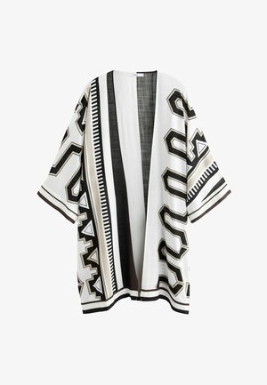 Next SPLICED LONGLINE KIMONO  - Apmetnis - black white brown geo