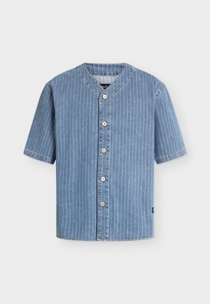 Mads Nørgaard, STRIPED DENIM PARADISE SHIRT - Πουκάμισο - light blue wash