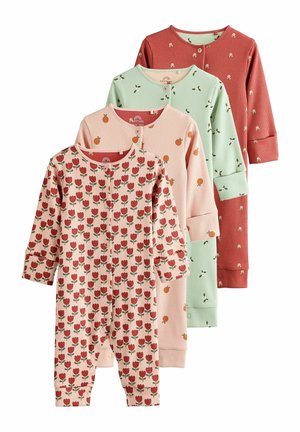 FOOTLESS 4 PACK - REGULAR FIT - Magamisriided - green orange floral