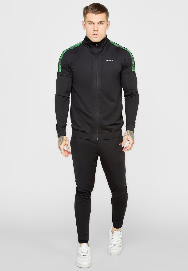 SIKSILK SIKSILK FITTED SPORTS PANEL TRACK PANTS Jogginghose black