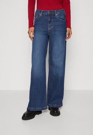 Leveälahkeiset - dark-blue denim