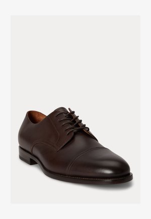 Polo Ralph Lauren, OWEN LEATHER CAP-TOE SHOE - Елегантни обувки с връзки - dark brown