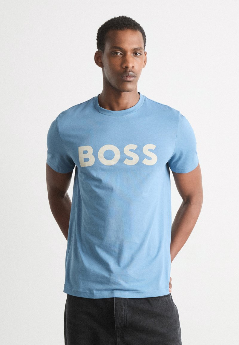BOSS THINKING - Marškinėliai su spaudiniu - open blue