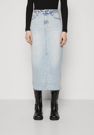 SKIRT HARI - Falda de tubo - light wash indigo