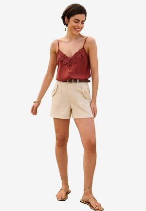Love & Roses V NECK REGULAR - Palaidinė - brown