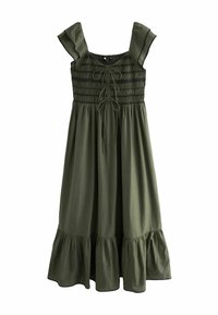 SHIRRED   MIDI  REGULAR FIT - Maksimekko - khaki green
