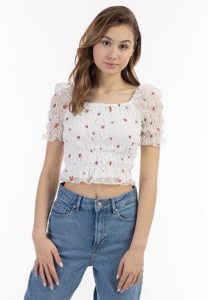 myMo Bluse - weiss mehrfarbig