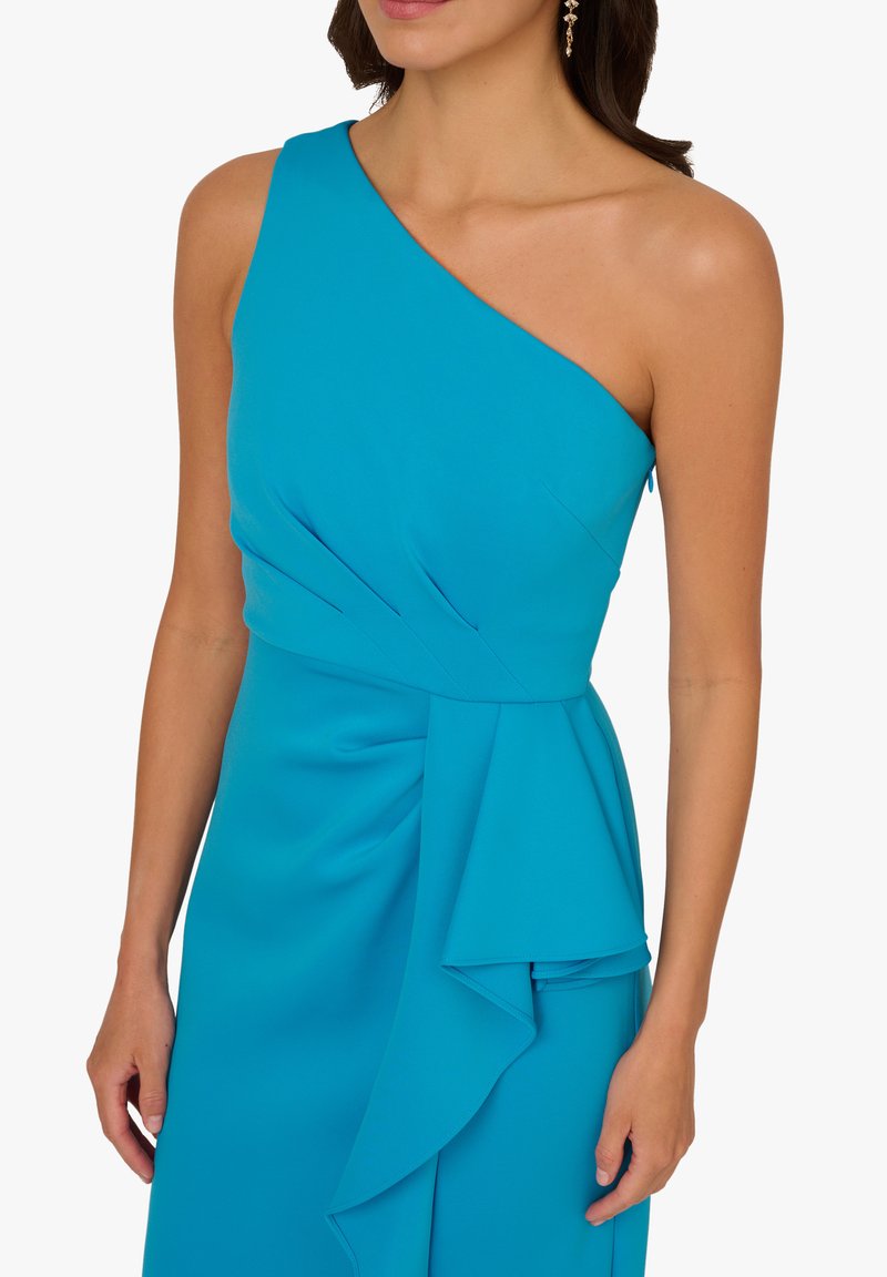 adrianna papell one shoulder dress blue ADRIANNA PAPELL AP1E210904 ONE SHOULDER BEADED GOWN main image 0