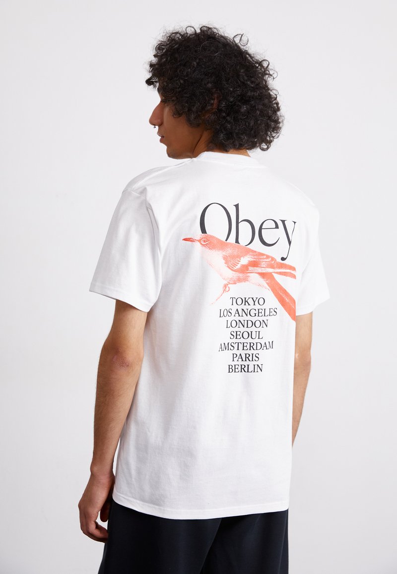 Obey Clothing BIRD - T-shirt imprimé - white