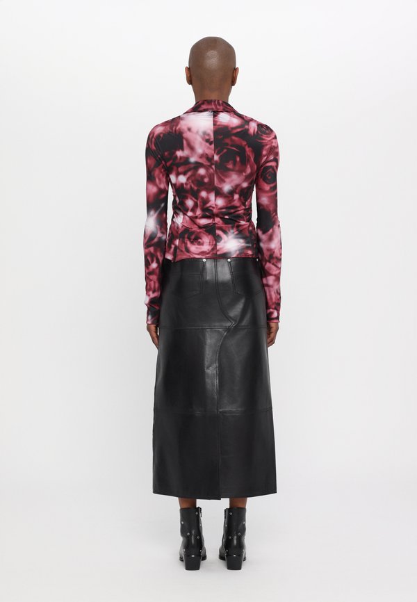 BUTTON UP SHIRT - Button-down blouse - wine rose3