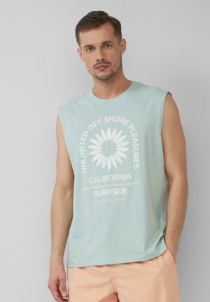 s.Oliver TANK MIT PRINT - Top - ozeangrün