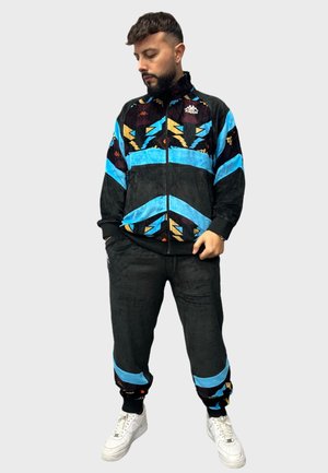 Kappa SET - Tuta - black turquoise