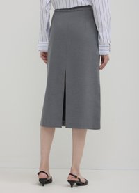 Calliope MIDI SPACCO FRONTE RETRO - Gonna a campana - grigio