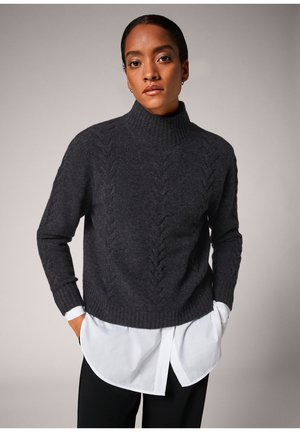 Sweter - dark grey melange