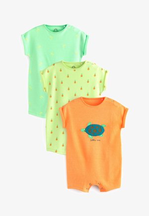 Next BABY ROMPERS 3 PACK - Overall / Jumpsuit - fluro orange turtle