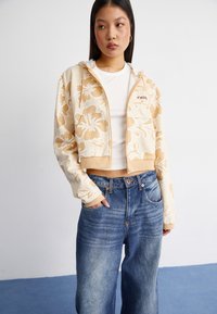 Roxy KELIA ZIPPED - Sweat zippé - toasted almond lolli