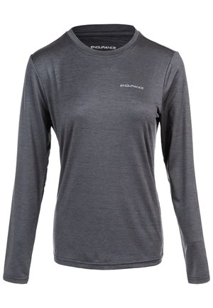 Funktions Maje Melange - Langærmet T-shirt - black