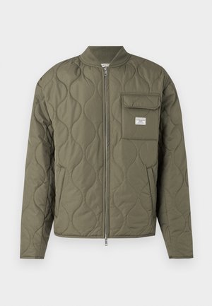 Guess Jeans QUILTED PUFFER JACKET - Casaco leve - olive light green