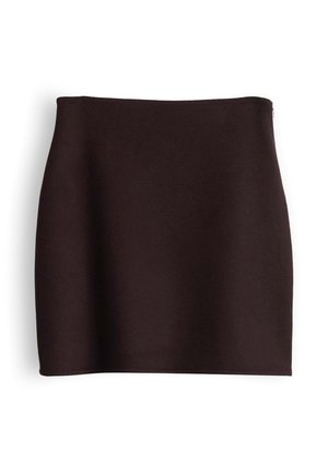someday., A-LINE WARM TEXTURE - Mini skirt - mahogany