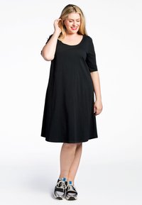 YOEK KURZARM - Jerseykleid - black