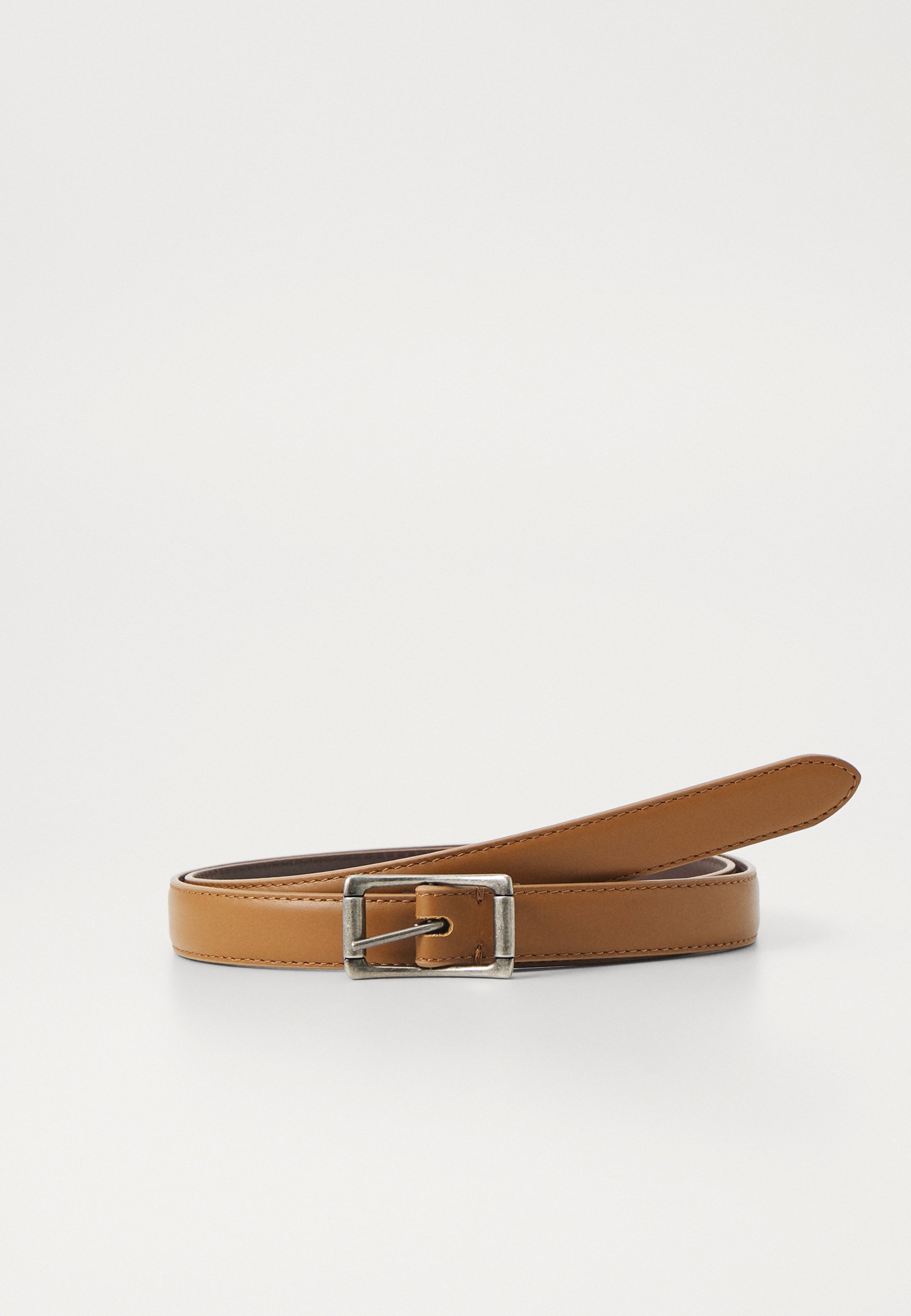 MaxMara Tan Leather Belt with Silver Buckle Max Mara Vintage Wide Brown Leather Belt – Italy, Silver Buckle main image 3