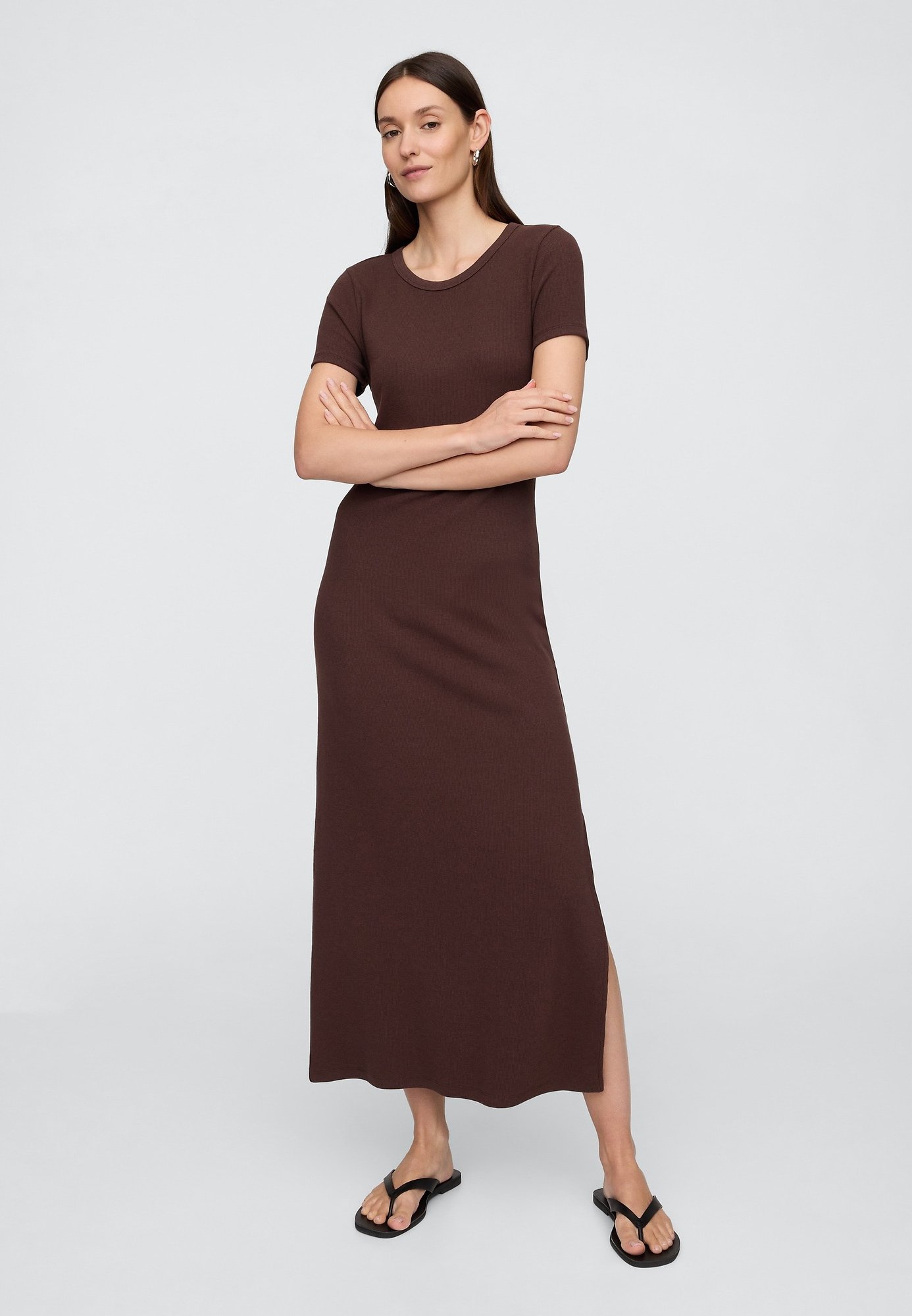 brown polka dot shift dress MINKPINK Chocolate Brown Polka Dot Cedar Bias Mini Dress main image 1